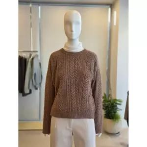 [더 아이잗] 여성 울 알파카 블렌드 케이블 니트 (IRBA1PO071) 2865813