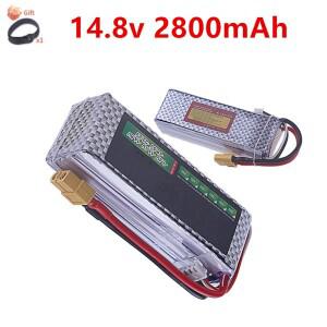 2800mah 60C 14.8V RC 자동차 보트 드론 비행기 헬리콥터 장난감용 충전식 배터리 업그레이드 4S Lipo