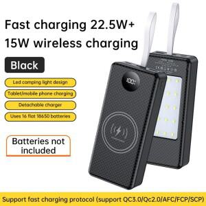 DIY 16x18650 배터리 보조베터리 케이스 보관함 정리함 듀얼 USB 타입-C 홀더 박스 22.5W 고속 충전+15W 무