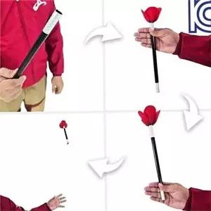 고품질 장미 마술 지팡이 마술 지팡이 도구 신기한 코미디 어린이 트릭 선물 등장 장미마술지팡이 WFR2GTT