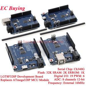 LG 호환T8F328P R3 CH340G개발 보드 16Mhz 아두이노용 ATmega328P MCU 마이크로컨트롤러 모듈 대체 USB-B T