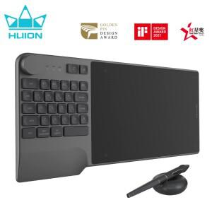 무선 그래픽 태블릿 Huion KD200 키보드 드로잉 배터리 없는 펜 안드로이드 MacOS 지지대 8.9x5.6 인치