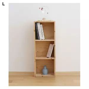 고급 삼나무원목 DIY3단책장 330