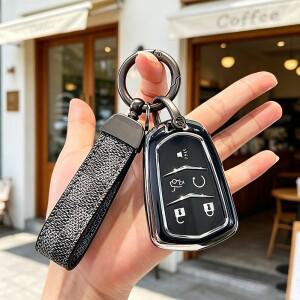 캐딜락 Xt5 XTS CTS SRX ATSL XT4 CT6 에스컬레이드 ESV DTS ELR STS 2014 2018용 TPU 자동차 키 케이스 쉘