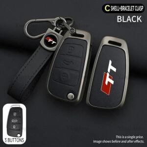 아우디 호환 TT TTRS 8N 8J 8S MK1 MK2 MK3 S-line 용 키 케이스 홀더 쉘 아연 합금 리모컨 보호 키체인