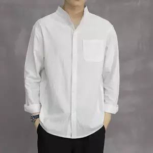 남성 베이직 3컬러 차이나카라 긴팔 셔츠 남성셔츠 남자셔츠 린넨셔츠 긴팔셔츠