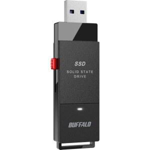 BUFFALO 외장 SSD 1TB - 최대 600MB/S USB-C USB-A USB 3.2 GEN 2 (PS4 / PS5 WINDOWS MAC 호환) 솔리드 스테이트 드라이브 스틱 U200E U200ESSD-PUT1.0U3B