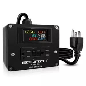 15A AC 전력 측정기 125V LCD 디스플레이 디지털 멀티미터 테스터 NEMA 5-15P-5-15R 콘센트 모니터 6.56FT