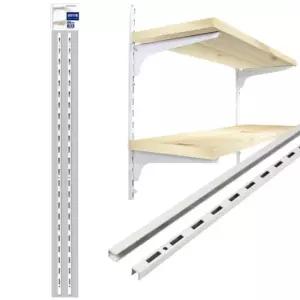 철재 선반기둥 벽선반 2단 60cm 벽걸이 무지주 인테리어 찬넬 거실 원목 고정 수납장