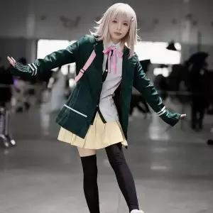 밀리터리 야전 상의 하의 세트 군북  애니메이션 Danganronpa Chiaki 나나미 코스프레 의상 데일리웨어 학