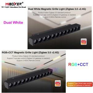 마그네틱레일조명 Miboxer Zigbee 듀얼 화이트 마그네틱 그릴 조명 CCT 4G RGBCCT LED 천장 조명 투야 48V RF 리모컨 6W 12W 10W 20W