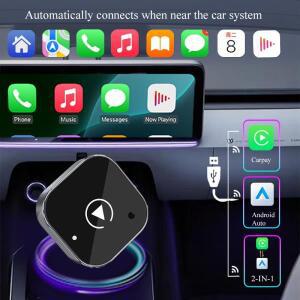 2in1 무선 CarPlay 어댑터 안드로이드 호환 오토 유선 자동 연결 AI 스마트 박스 유선 있는  차량용