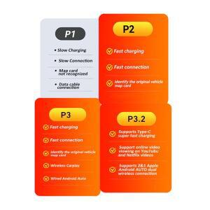 안드로이드 호환 자동 무선 연결 카플레이 P3.2 C타입 2 인 1 유튜브 넷플릭스 비디오 마즈다 2 3 6 CX30 C