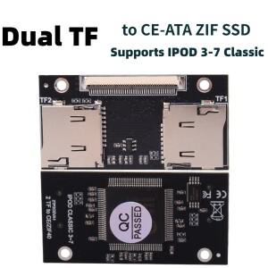 2개의 듀얼 TF 카드를 CE ZIF 어댑터 카드로 변환하는 아이팟 3-7 클래식 비디오 산업용 PC 레코더 드라이