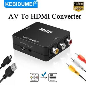 HD AV to HDMI 어댑터 RCA 호환 컴포지트 컨버터 CVBS USB 케이블 포함 Xbox 콘솔 PC DVD TV