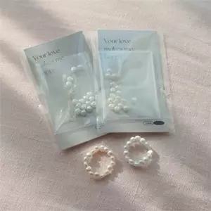 진주 반지 만들기 비즈 반지 diy 악세사리 커플 목걸이 재료 공예용 팔찌-WFQTFUF