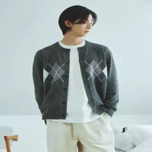남성 램스울 블렌드 크루넥 가디건_MSG4EC1410