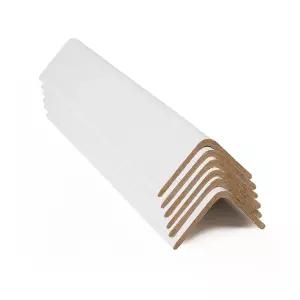 포장용 판지 모서리 5.1cm x 30.5cm 박스 코너 프로텍터 앵글 보드 화이트 50팩