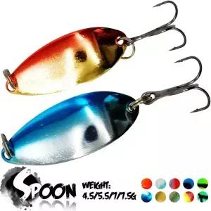 1Pcs 4.5G 5.5G 7G 7.5G 스푼 하드 낚시 미끼 인공 소음 스팽글 스피너 Swimbait 금속 파이크 잉어베이스