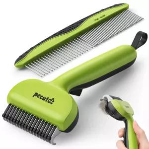 Pecute 반려동물 셀프 클리닝 언더코트 레이크 털 제거 빗