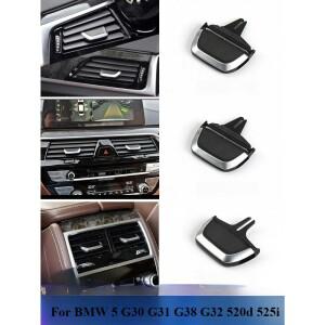 BMW 호환 호환 5 6GT 시리즈 G30 G31 525i 530i 540i용 전면 중앙 후면 에어컨 AC 벤트 그릴 탭 슬라이더