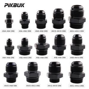 PIKBUK 알루미늄 합금 AN4/AN6/AN8/AN10/AN12 ORB 규격 연료 호스 어댑터 오일 쿨러 시스템용 파이프 나사