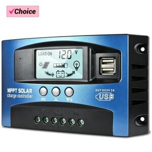 MPPT 태양광 충전 컨트롤러 40A 100A 부하/듀얼 USB/LCD 기능 12V/24V 자동 패널