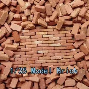 WW2 유럽 건축 장면 모델 소재 빨간색 및 흰색 석고 벽돌 벽 디오라마 520 개 1/35 체중계