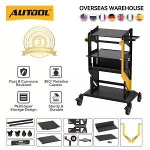 AUTOOL T22 다층 이동식 공구 카트 661 LBS 용량 고하중 유틸리티 자동차 정비 정비소용