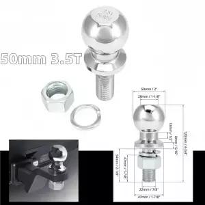 전문가용 50mm 견인볼 히치 마운트 커플링 센크 M22 나사산 헤비듀티 3.5T RV 캠핑카 보트 카라반 모터홈