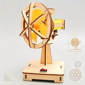 DIY 전기 스윙 팬 STEM 모델 키트 나무 조립 물리학 교육 프로젝트 성인 논리 훈련 취미 선물