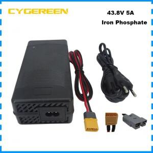 36V 5A 리튬인산철(LiFePO4) 충전기 43.8V 12S 철인산염(LFP) 에너지 저장 배터리 팬 내장 고속 XT60 SB50