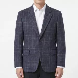 [아즈바이]중년 남성 울 체크 콤비 자켓 마이 YWC708 가을 겨울
