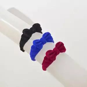 벨벳 리본 반지 크리스마스 겨울 패션반지 사이즈조절 캐주얼 커플링 우정링