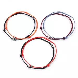 JBANS CLASSIC 2color 1세트 슬림스트링 써지컬스틸볼 매듭 커플팔찌 (C2101-AC709_OR)
