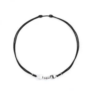 JBANS CLASSIC 더블캔디 써지컬스틸 스트링 매듭발찌 (C2101-AC757_BK)