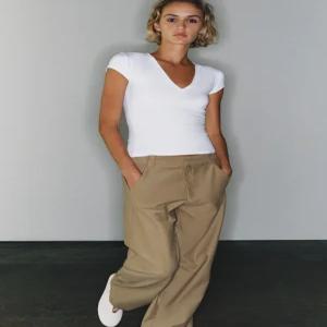ZARA 브이넥 티셔츠 - 화이트 4174/315/250