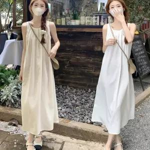 원피스 여성 휴가 바다패션 라운드