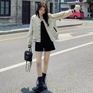 [더파라조] 여성점퍼 간절기룩 블루종 캐주얼 숏자켓 바시티 야상점퍼