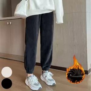 [오노마] ONM 여성 기모 안감 코듀로이 골덴 조거팬츠 벨벳 바지