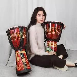 젬베 버스킹 타악기 리듬 레슨 배우기 아프리카 입문자 12인치 공연 드럼 악기 헤드