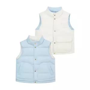헤지스키즈 HAZZYS KIDS [26FW] [ NOVA] 리버시블 경량 구스 베스트 블루 HBJU6FK08B1