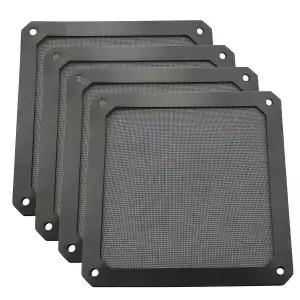 ZYAMY 4개입 120mm PC 팬 먼지 필터 자석 프레임 컴퓨터 그릴 메쉬 쿨러 스크린 방진 케이스 커버 12cm x