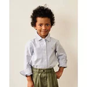헤지스키즈 HAZZYS KIDS [26SS] [] 옥스포드 긴팔 셔츠 블루 HBSH6EK14B2