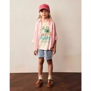 헤지스키즈 HAZZYS KIDS [26SS] [] 린넨 긴팔 셔츠 핑크 HBSH6EK30P1