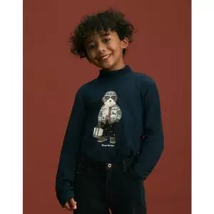 헤지스키즈 HAZZYS KIDS [26FW] [] HARRY 터틀넥 후리스 네이비 HBTS6FK54N2