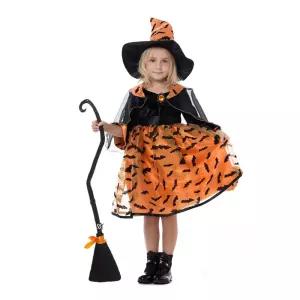 아동 마녀 코스튬 할로윈 파티복 의상 오렌지