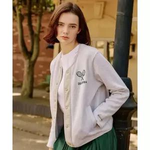 Diadora 브러쉬드 코지 가디건 우먼 WHITE
