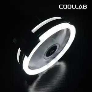쿨랩 컴퓨터 쿨링팬 시스템쿨러 케이스 120mm 쿨러 더블링 화이트 LED RGB