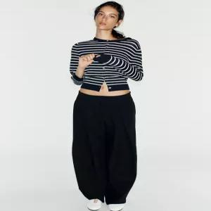 ZARA 자라 스트라이프 니트 재킷 - 5755/051/105